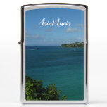 Coast of St. Lucia Caribbean Vacation Photo Zippo Lighter