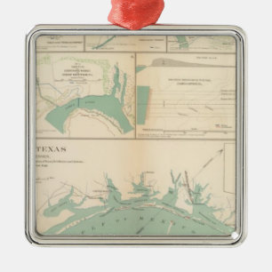 Coast of Texas Metal Ornament