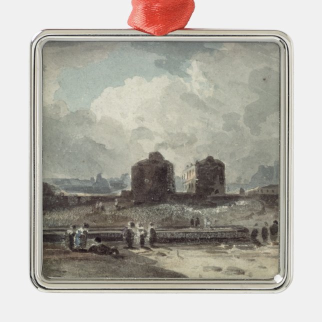 Coast Scene Metal Ornament (Front)