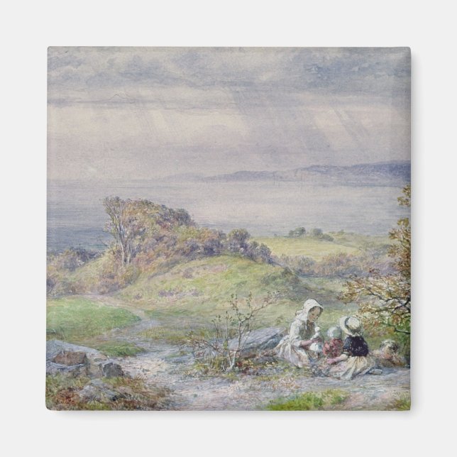 Coast Scene with Children in the Foreground Magnet (Front)