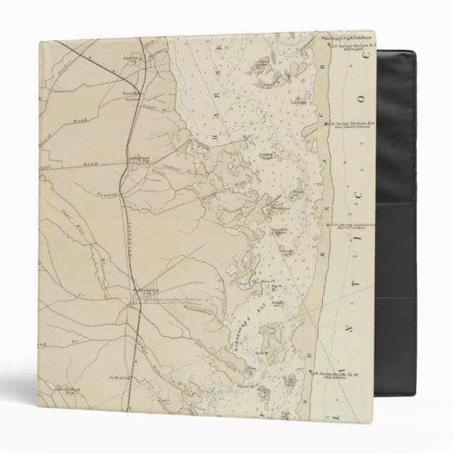 Coast section Barnegat Bay to Tuckerton Chart Map Binder (Front/Inside)