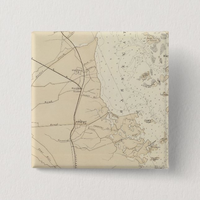 Coast section Barnegat Bay to Tuckerton Chart Map Button (Front)