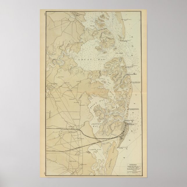 Coast section Tuckerton to Absecon Beach Chart Map (Front)