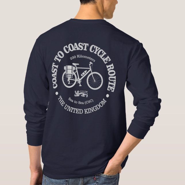 Coast to Coast (cycling) T-Shirt (Back)