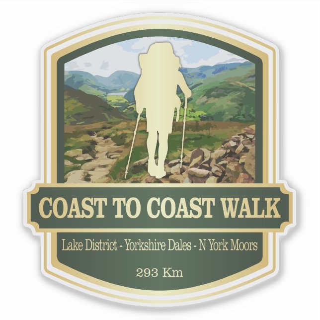 Coast to Coast Walk (B) Sticker (Front)