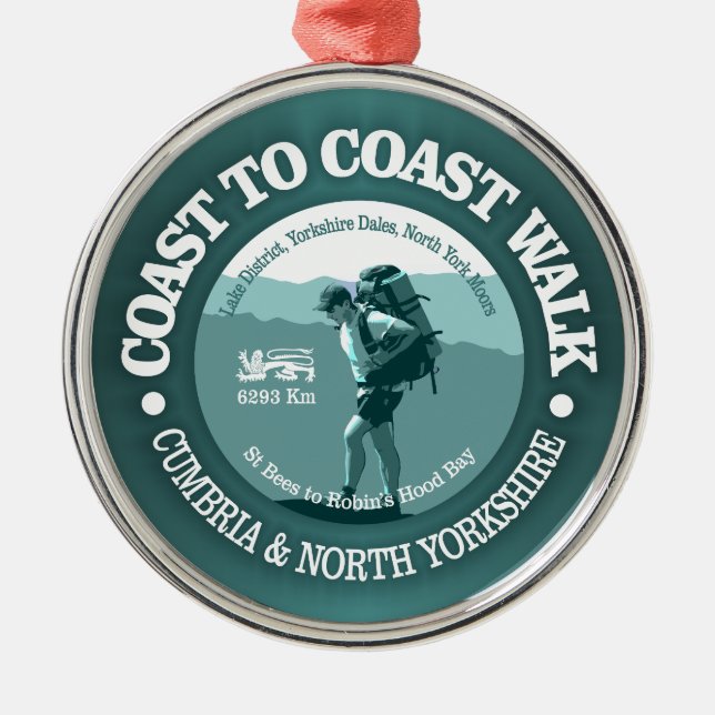 Coast to Coast Walk (T) Metal Ornament (Front)