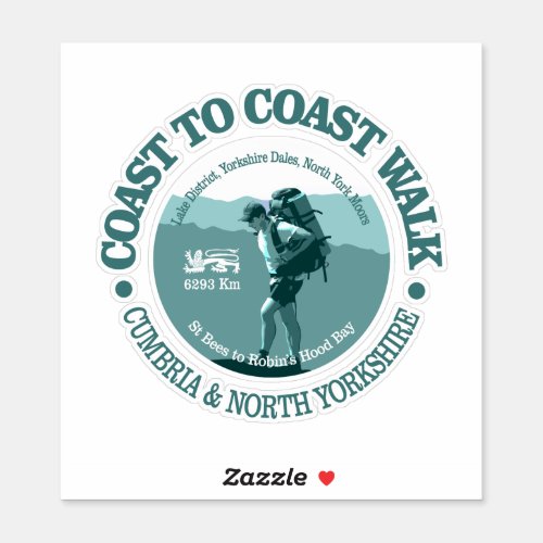 Coast to Coast Walk T Sticker