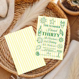 Coastal 30th Birthday Beach Party, Ocean Theme Invitation