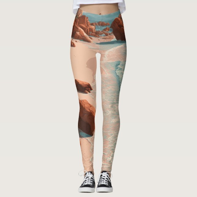 Coastal Adventure Summer Leggings (Front)