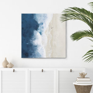 Coastal Aerial Beach Sand Canvas Print