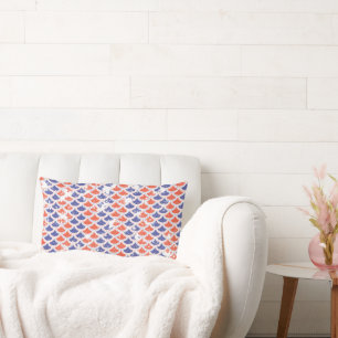 Coastal Americana Fish Scales Lumbar Pillow