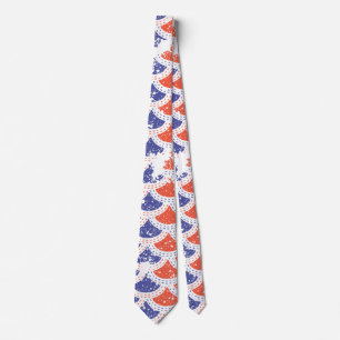 Coastal Americana Fish Scales Neck Tie