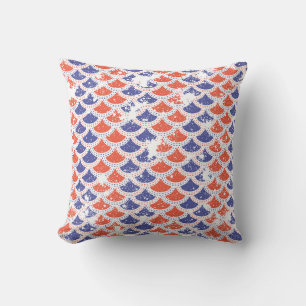 Coastal Americana Fish Scales Throw Pillow