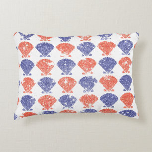Coastal Americana Seashells Accent Pillow