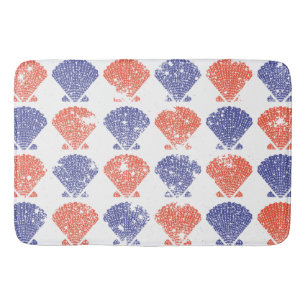 Coastal Americana Seashells Bath Mat