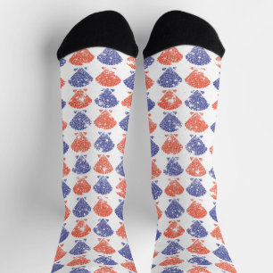 Coastal Americana Seashells Socks