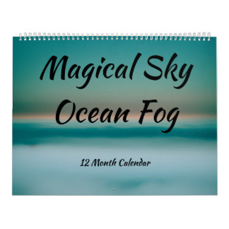 Coastal and Colorful Foggy Ocean Sunsets Sunrises Calendar