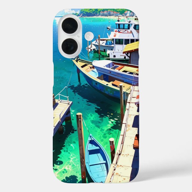 Coastal Anime Summer Village Case-Mate iPhone Case (Back)