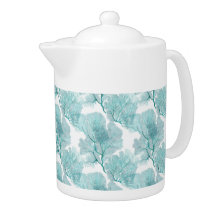 Coastal Aqua Blue Coral Sea Fan