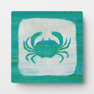 Coastal Aqua Crab Plaque
