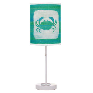 Coastal Aqua Crab Table Lamp