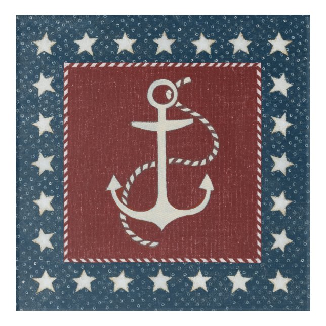 Coastal Art | Anchor on Red (Front)