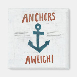 Coastal Art Anchors Away Magnet