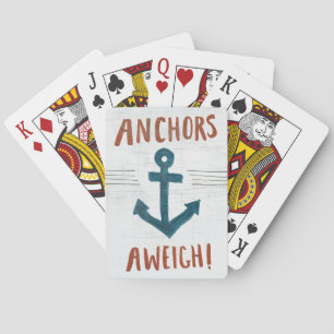 Coastal Art   Anchors Away Poker Cards