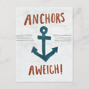 Coastal Art   Anchors Away Postcard