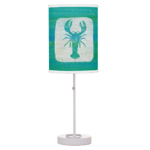 Coastal Art Aqua Lobster Table Lamp