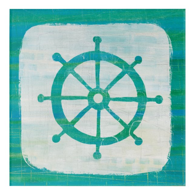 Coastal Art | Aqua Steering Wheel (Front)