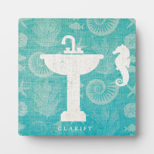 Coastal Art Bathroom Sink Plaque