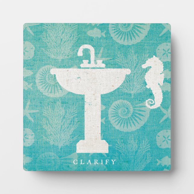 Coastal Art | Bathroom Sink Plaque (Front)
