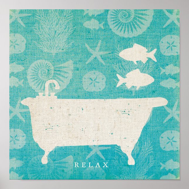 Coastal Art | Bathtub Flat Poster (Front)