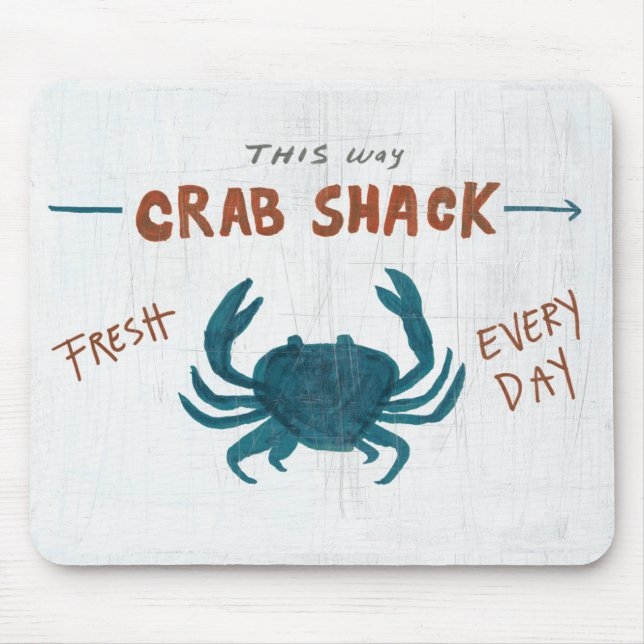 Coastal Art | Crab Shack Mouse Pad (Front)