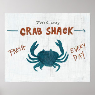 Coastal Art Crab Shack Poster