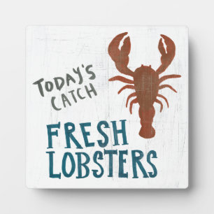 Coastal Art   Fresh Lobsters Plaque