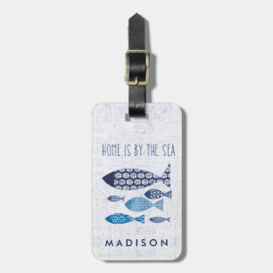 Coastal Art Home is By the Sea Luggage Tag