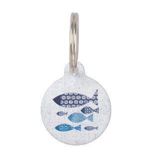 Coastal Art Home is By the Sea Pet Tag