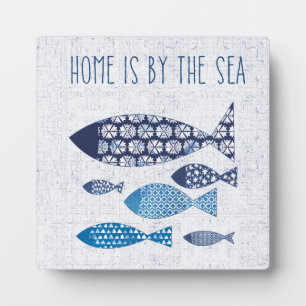 Coastal Art Home is By the Sea Plaque