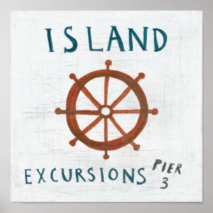 Coastal Art Island Excursions Poster