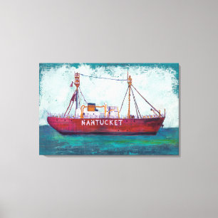 Coastal Art   Nantucket Lightship Canvas Print