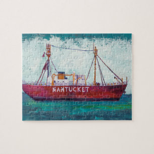 Coastal Art Nantucket Lightship Jigsaw Puzzle