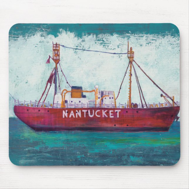 Coastal Art | Nantucket Lightship Mouse Pad (Front)