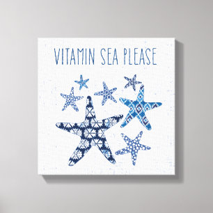Coastal Art Vitamin Sea Please Canvas Print