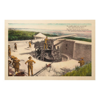 Coastal Artillery Wood Wall Decor