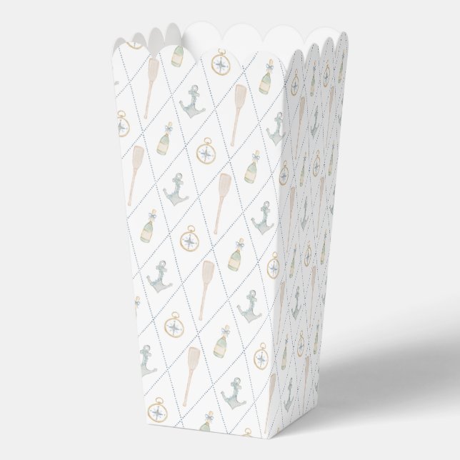 Coastal Baby Ahoy Its a Boy Baby Shower Favor Boxes (Back)