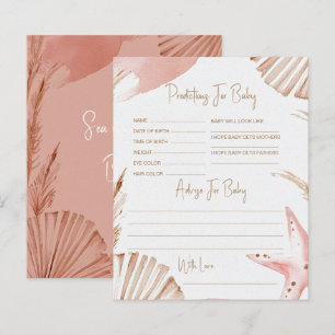 Coastal Baby Shower Predication Game Advice Cards