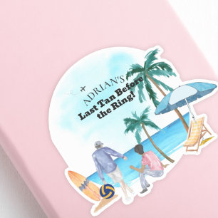 Coastal Bachelor Party Sticker