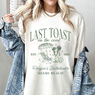 Coastal Bachelorette Cocktail Party Green T-Shirt